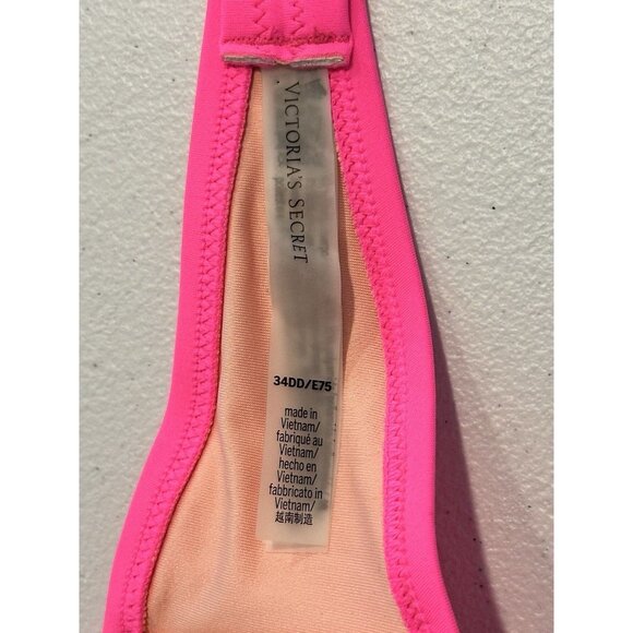 Victoria Secret Strapless Bikini Top Only Underwire Hot Pink Size 34DD - Picture 5 of 6